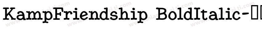 KampFriendship BoldItalic字体转换
